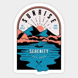 Sunrise serenity, be wild and free, love nature Sticker